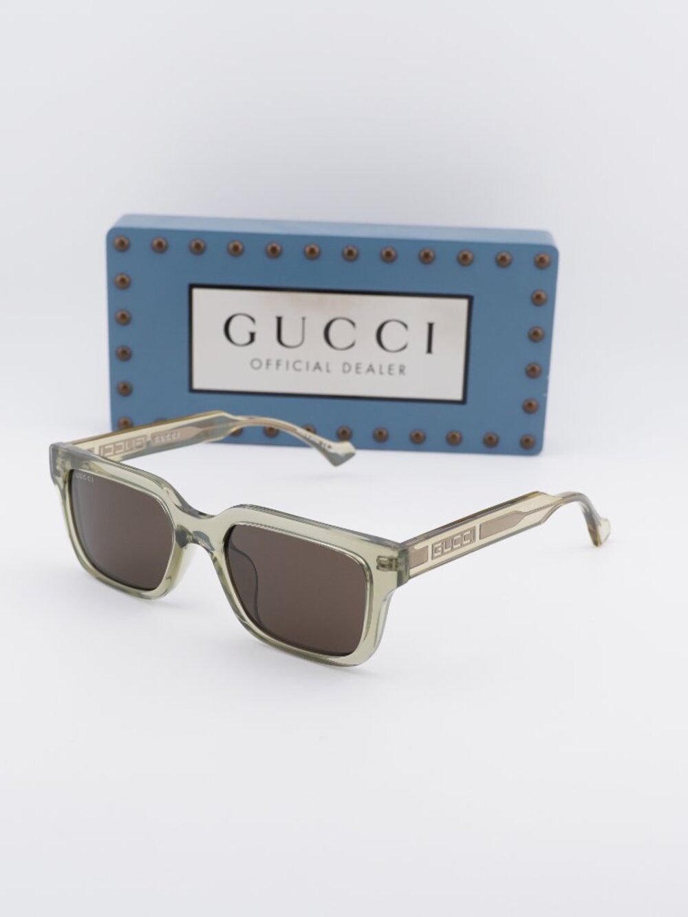Gucci GG1732SK 003 Square Sunglasses - Green / Brown